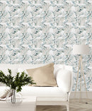 Contemporary Watercolor Leaves Wallpaper Tasteful