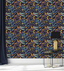 Stylish Leaves on Dark Wallpaper Vogue
