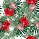 Contemporary Red Flowers Wallpaper Fashionable