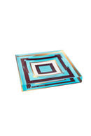 Candy Bowl - Gold and Blue Squares