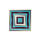 Candy Bowl - Gold and Blue Squares