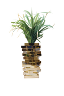 Crystal Twist Vase - Gold