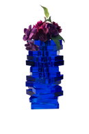 Crystal Twist Vase - Blue