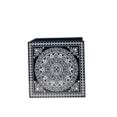 Single Orchid Holder - Black and White Royal Pattern