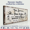 Personalized Rustic Pool Sign