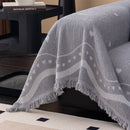 Luxurious Jacquard Couch Cover, Snag-Resistant Pet Friendly Couch Throw with Fringe
