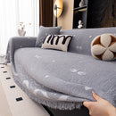 Luxurious Jacquard Couch Cover, Snag-Resistant Pet Friendly Couch Throw with Fringe