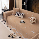 Luxurious Jacquard Couch Cover, Snag-Resistant Pet Friendly Couch Throw with Fringe