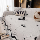 Luxurious Jacquard Couch Cover, Snag-Resistant Pet Friendly Couch Throw with Fringe