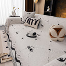 Luxurious Jacquard Couch Cover, Snag-Resistant Pet Friendly Couch Throw with Fringe
