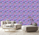 Modish Purple Floral Wallpaper