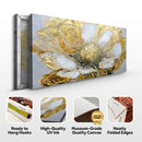 Golden Dandelion Minimalist Abstract Wall Art IX