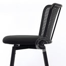 MEKNES Black Rattan Swivel Barstool