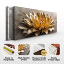 Golden Dandelion Minimalist Abstract Wall Art VII