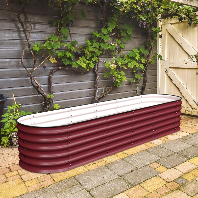 17" Tall, 12-in-1 Raised Garden Bed in Barn Red