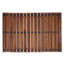 Sunriver Teak Shower and Bath String Mat with Rubber Feet 23.62" x 15.75"