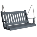 Keystone Amish Co. 4 Foot Franklin Poly Composite Porch Swing, Dark Grey