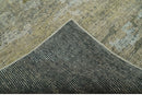 Brown And Silver Abstract Design Hand Knotted Custom Made wool rug