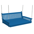 Keystone Amish Co. 6 Foot Franklin Recycled Plastic Swing Bed, Blue
