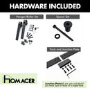 Non-Bypass Sliding Barn Door Hardware Kit - Classic Design Roller