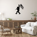 Bigfoot Foot American Flag - Metal Wall Art