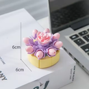 Peach Egg Building Brick Mini Potted Plant F07M9-11(104)-A7