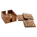 Mascot Hardware Beautiful Square Herringbone Wood Coaster (Set of 6)