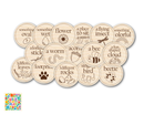 Unfinished Wood Nature Token Pack | Wild at Play | 16 pc |  3" | 1/8" Wood | DIY Craft Cutout |