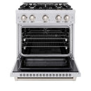 ZLINE 30" Select Gas Range Convection Gas Oven DuraSnow® Stainless Steel HGRS-30