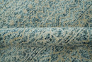 6X9 Teal and Beige Hand Knotted Southwestern Tribal Trellis recycled silk Rug