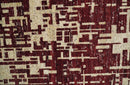 4x6 Hand Knotted Beige and Maroon Modern Abstract  Recycled Silk Area Rug