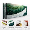 Green Rivers Abstract Wall Art III