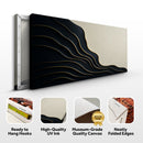 Black and Gold Minimalist Abstract Wall Art