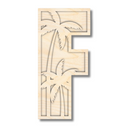Unfinished Wood Layered Themed Letters | Dinosaur | A-Z | 2 Piece | up to 24"
