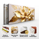 Golden Dandelion Minimalist Abstract Wall Art VIII