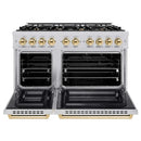 ZLINE 48" Select Dual Fuel Range Gas Cooktop Electric Convection Oven Stainless Steel Gold HDRZ-48-G