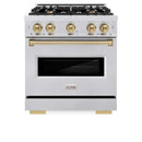 ZLINE 30" Classic Gas Range, Convection Gas Oven DuraSnow® Stainless Steel, Champagne Bronze CGRSZ-30-CB
