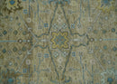 Hand Knotted Beige, Ivory and Gray Traditional Oushak Custom Made Wool Rug