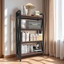 55'' Bakers Rack Storage Shelves 4-Level Mental and Wooden Kitchen Shelves, Kitchen Organizers and Storage, For Garage, Pantry, Bathroom, Closet, 27'' Length