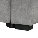 Modern U-shaped Sectional Sofa Convertible Pull-out Sofa Bed with USB Ports and Cup Holders, Gray Chenille, 108.7'