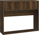 Queen Bookcase Headboard with Dark Pine Finish