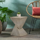 GEOMETRIC MGO SIDE TABLE,LIGHT GRAY COLOR