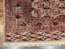 Pakistani Bokhara Turkoman Rug 7x10, Handmade Vintage Wool Carpet, Brown-Red
