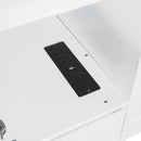 Full Size Murphy Bed with Drawers, Cabinets and USB Ports,White