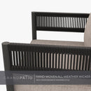 4 Piece Outdoor Wicker Conversation Set With 2 Chairs