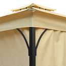 TREXM 10x10 Outdoor Gazebo Tent with Double Roofs, Patio Gazebo with Mosquito Netting and Privacy Screens, Patio Canopy for Shade and Rain for Backyard, Garden, Lawn and Deck (Beige)
