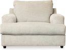 Soletren Contemporary Off White Chenille Upholstered Chair