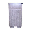 65.3' TV Stand with LED light strips and Iron mesh barn door Y decorative strip country grey farmhouse style
