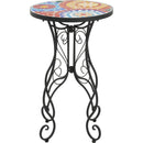 Outdoor Side Table,Colorful+Black