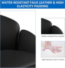 Black Velvet Upholstered Swivel Desk Chair For Office